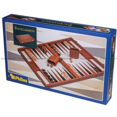 Backgammon: 47 cm - brun - fra Philos
