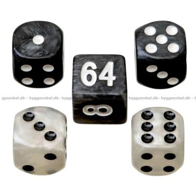 Bilde av Backgammon: Ekstra brikker 34 mm (svarte og hvite)