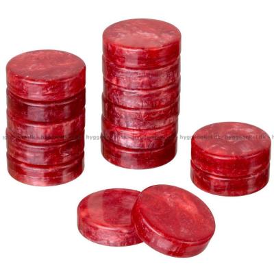 Bilde av Backgammon: Ekstra brikker 34 mm (røde og hvite)