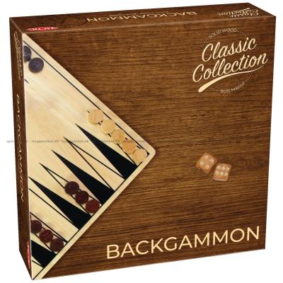 Bilde av Backgammon: 26 cm - fra Tactic sett skrått ovenfra