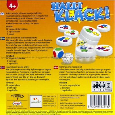 Baksiden av esken