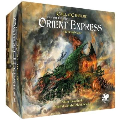 Bilde av Horror on the Orient Express: The Board Game sett skrått ovenfra