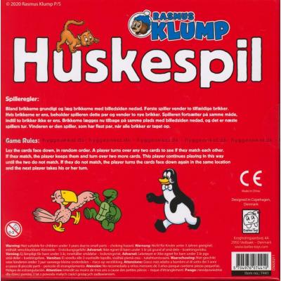 Baksiden av esken