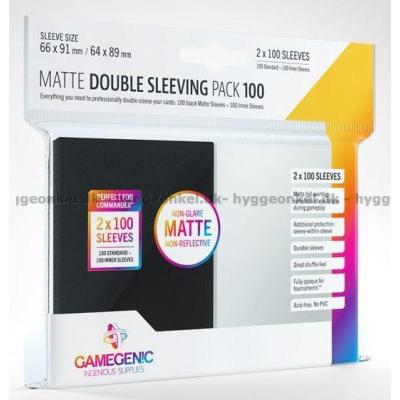 Kortlommer: Gamegenic - Double Sleeving 2x100 - matte stk 64 x 89 mm