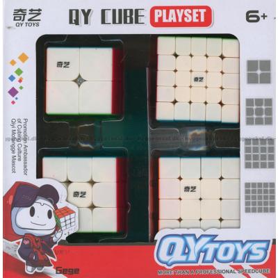 Qiyi Cube: 4-i-1 - Pastellfarger