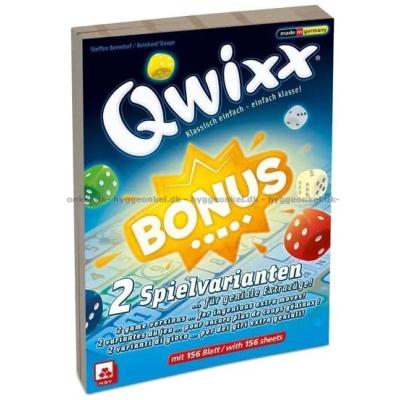 Bilde av Qwixx: Bonusblokker sett skrått ovenfra