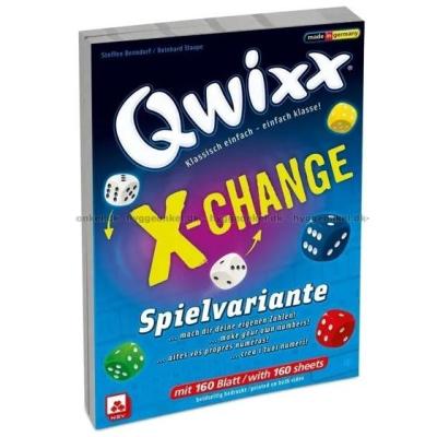 Bilde av Qwixx: X-Change sett skrått ovenfra