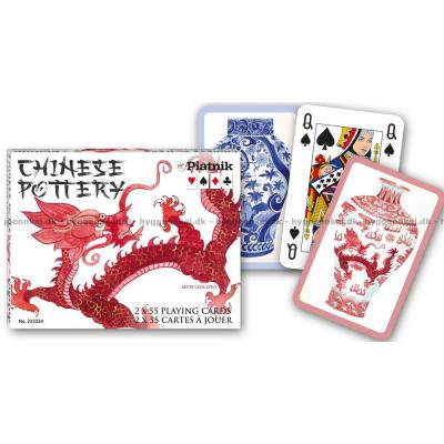 Bilde av Spillekort: Chinese Pottery - 2 sett