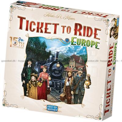 Ticket to Ride: Europe Jubilæumsudgaven - Dansk