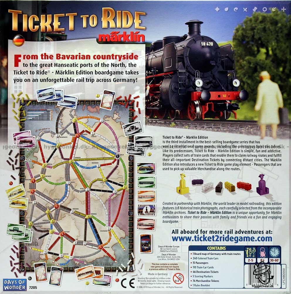Marklin Ticket to Ride Board Game Replacement Parts Pieces Days of Wonder G230 