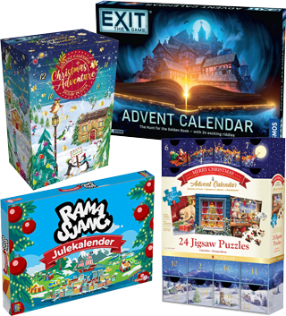 Julekalendere med spill og puslespill